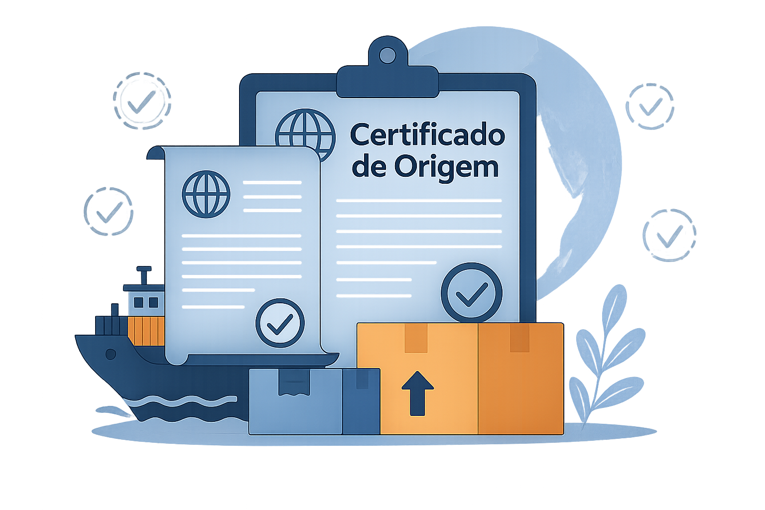 Imagem representando certificado de origem